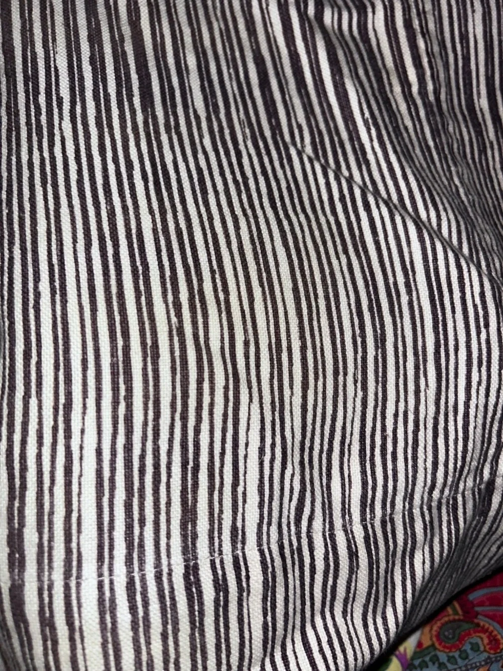 Pehr gray Indian block print stripes set 10 cotton placemats
